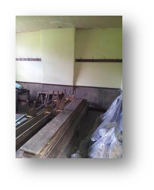 Internal view of the Temperance Hall before the pews were removed and sold