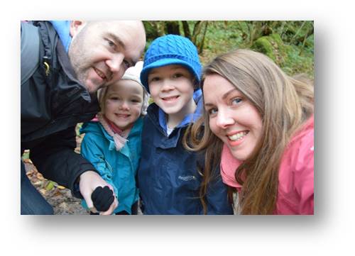 Rosy cheeked and wrapped up tight, we took Adam and Emily the whole six miles of the trail with their little legs going like the clappers. They managed it though.