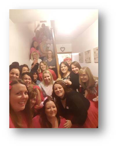 Rachel's Big Pink Charity Night attendees.