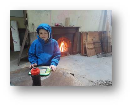Chief fire-stoker and all-round great guy, Adam came prepared with games, snacks and art supplies just in case there was nothing to do!