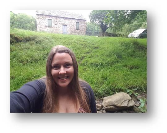 A very pleased looking Rachel surveying the work so far.