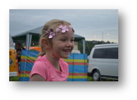 Emily looking beautiful in her flower headband