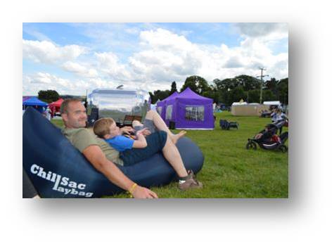 The purchase of the weekend were the ChillSacs which roll up into nothing once the air escapes.