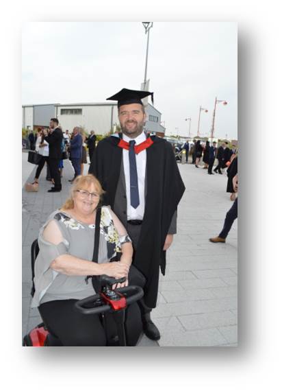 My mum Margaret leading the Andy Appreciation Society round of cheering.