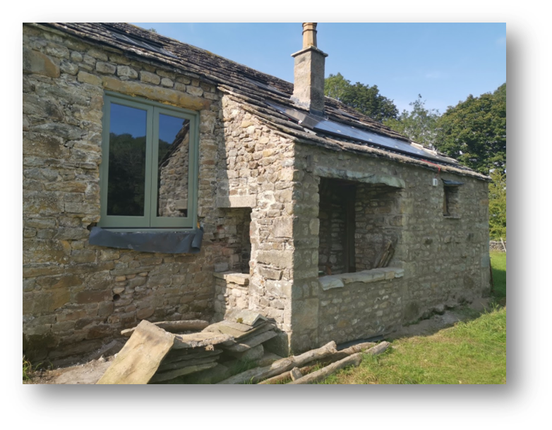 Pointing around the new windows and patio doors