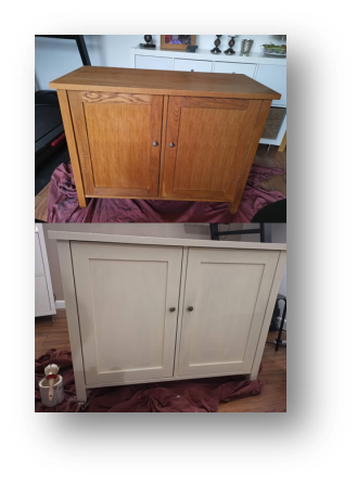 More upcycling as Rachel rescues an oak cabinet