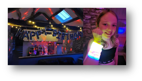 Temperance Hall kitted out for Emily's Birthday Party